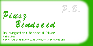 piusz bindseid business card